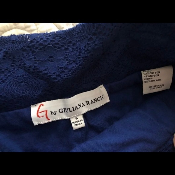 🎉SALE🎉 G by Giuliana Rancic Blue Lace Women’s Short Sz 6 - Picture 3 of 8